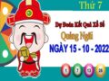 Dự đoán XSQNI ngày 15/10/2022 – Dự đoán KQ Quảng Ngãi thứ 7 chuẩn xác