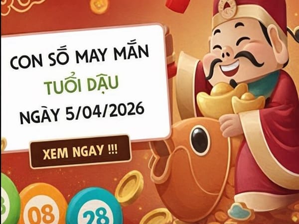 Con số may mắn ngày 5/4/2026 tuổi Dậu Chủ nhật hôm nay
