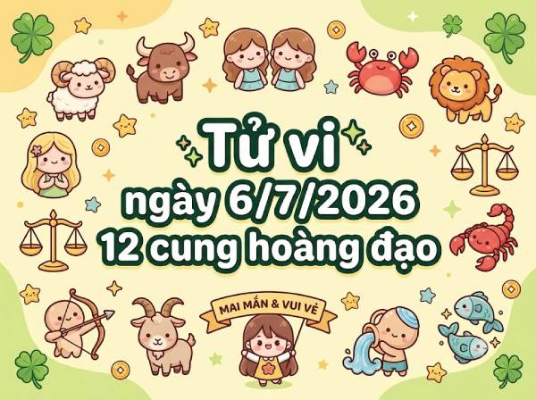Tổng quan vận khí ngày 06/07/2026 hôm nay hên hay xui?