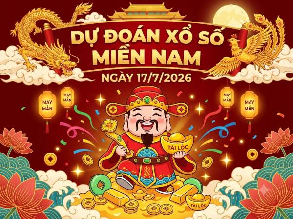 Dự đoán XSMN 17/7/2026 – Soi cầu Miền Nam thứ 6 thần tài